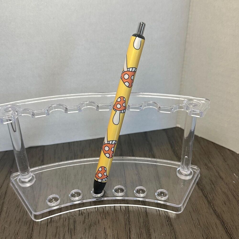 Mushroom hippie boho Inkjoy Personalized Pens, Refillable gel pens, Vinyl Wrap,